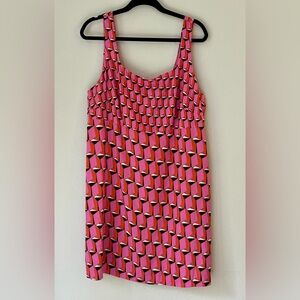Summer Travel/Party/Outdoor Geometric Tank Sleeveless Shift Dress (Size 16)